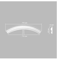 Радиус из полиуретана DECOMASTER 897617-90 1/4 круга Rнар 530 мм Rвн 450 мм 897617-90